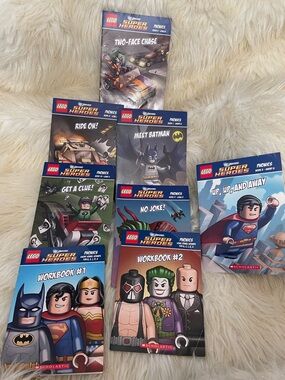 Lego Super Heroes Phonics Book Set - Blue, Red, Green, Yellow, Black